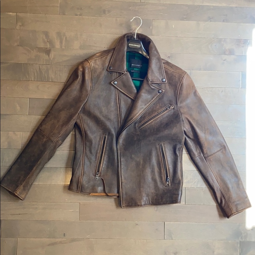 Banana Republic x Kevin Love Leather Biker Jacket